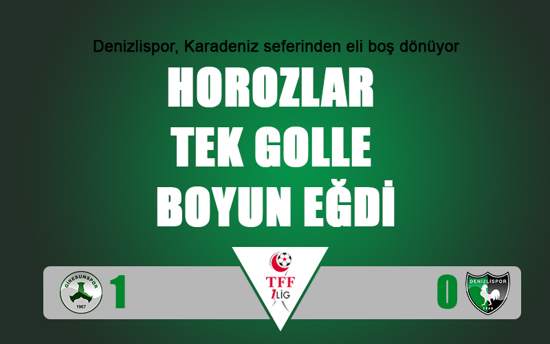 Horozlar tek golle boyun eğdi