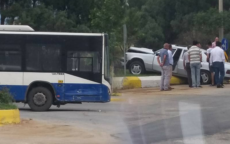 Sürücü pistinde kaza: 2 yaralı