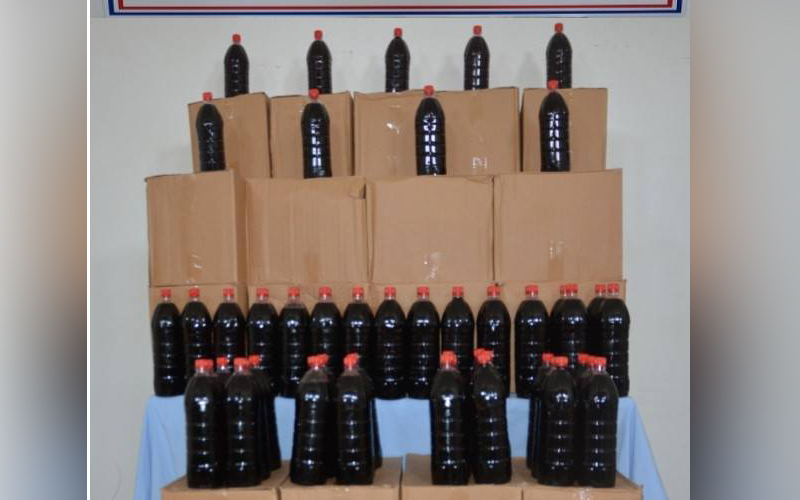 Denizli’de 648 litre kaçak şarap ele geçirildi