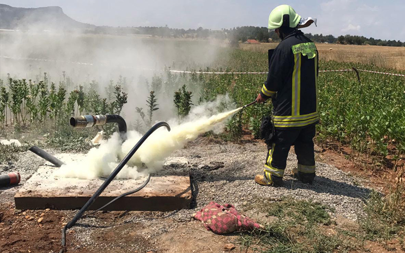 Denizli’de kuyudan çıkan gaz alev aldı: 1 yaralı