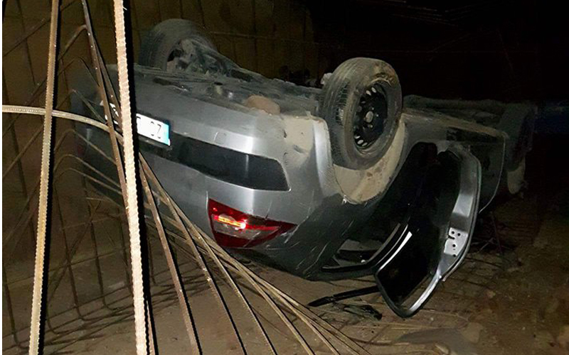 Denizli’de otomobil kurutma kanalına uçtu