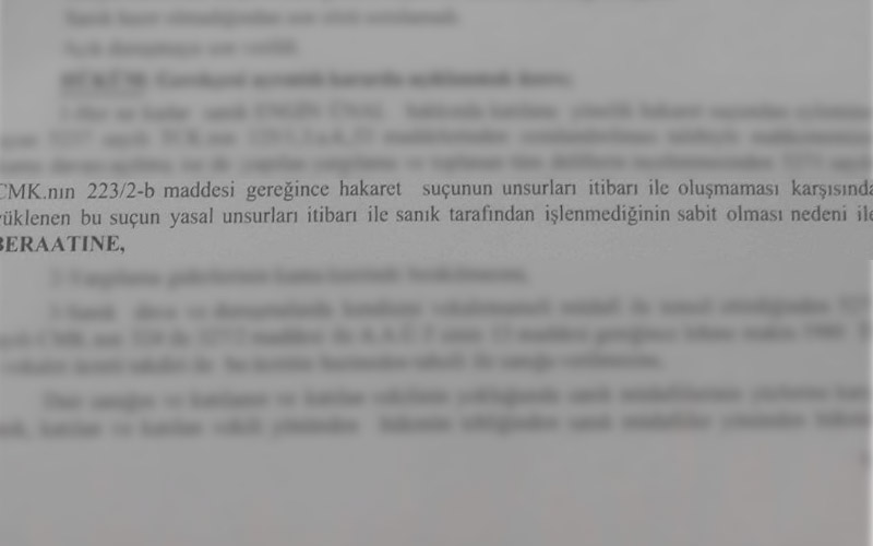 FETÖ sanığının gazeteci Engin Ünal aleyhine açtığı hakaret davasında beraat kararı