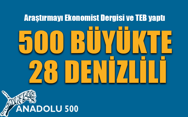 Türkiye’nin 500 büyük şirketi arasında 28 Denizlili