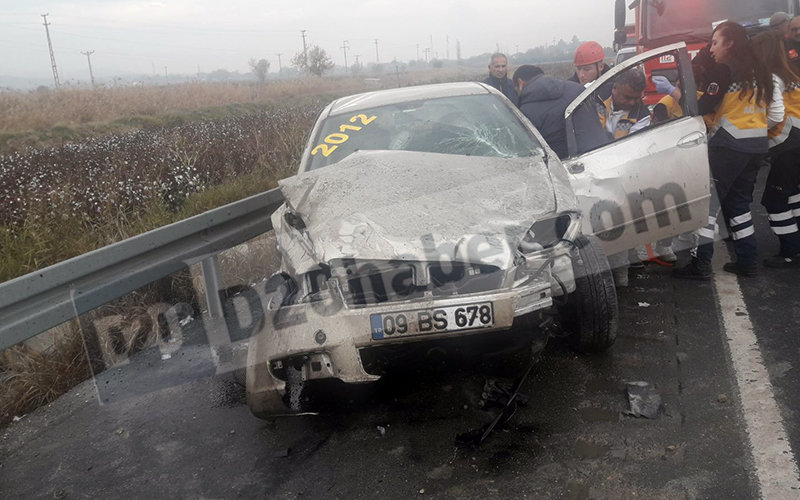 Denizli-İzmir karayolundaki kazada 1 ölü, 1 yaralı var
