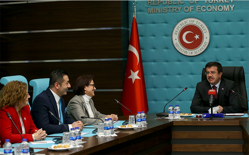 Ekonomi Bakanı Zeybekci’yi ziyaret ettiler