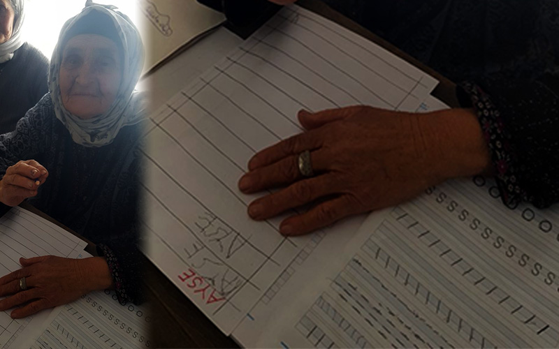 Ayşe Nine 91 yaşında okuma yazma öğreniyor