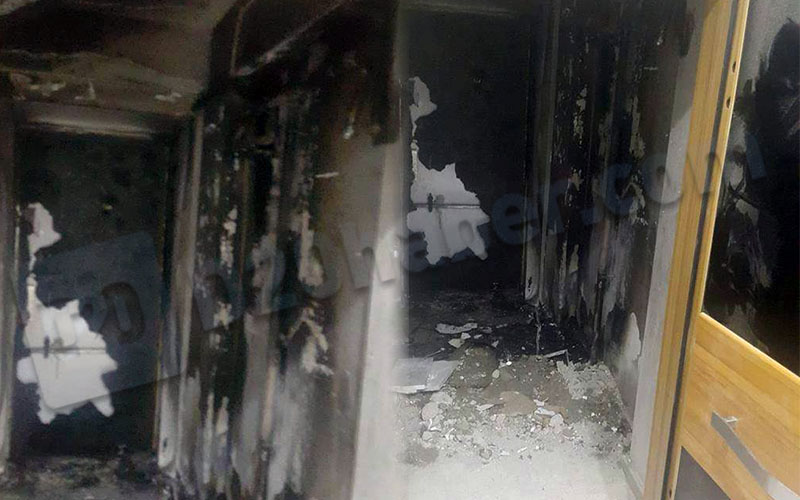 Eşi ve çocuğunu kilitleyip binayı ateşe verdi