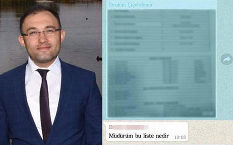 Müdür sınav yapılmadan atama listesini whatsapp’ta paylaştı