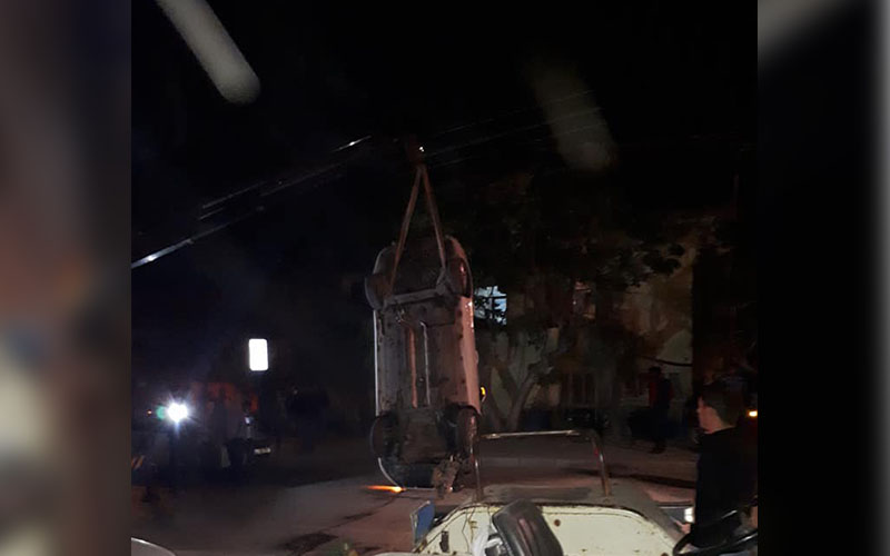 Köprülü kavşakta trafik kazası