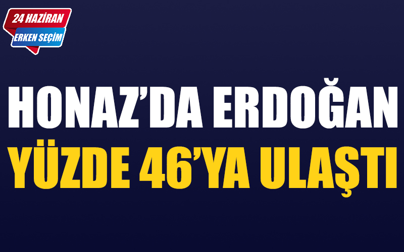 Honaz’da Erdoğan yüzde 46’ya ulaştı