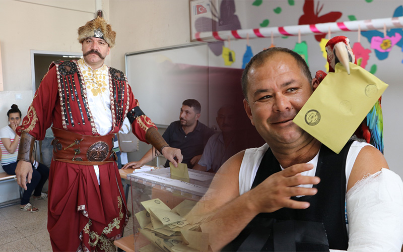 Renkli seçim manzaraları