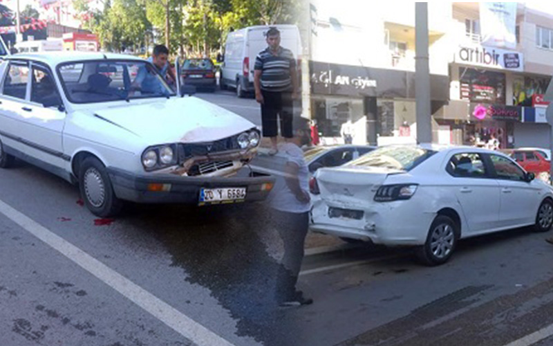 İki otomobil çarpıştı: 2 yaralı