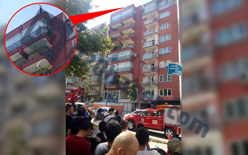 İntihar için çatıya çıktı