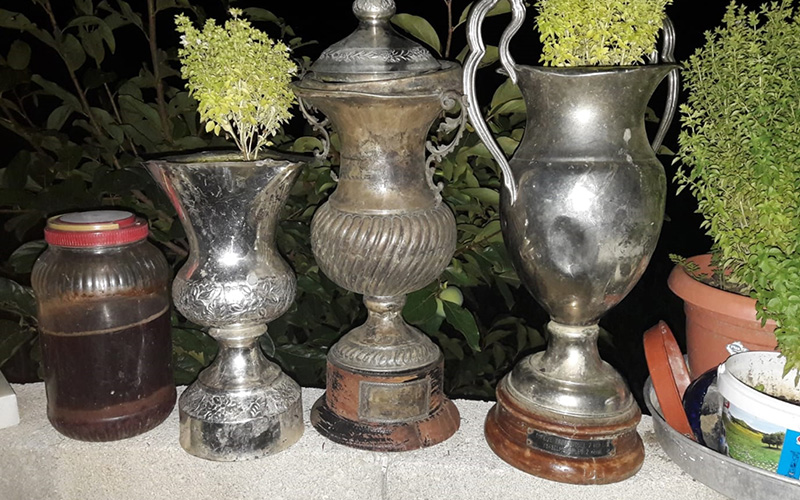 Denizlispor’un kupaları çiçek saksısı olmuş