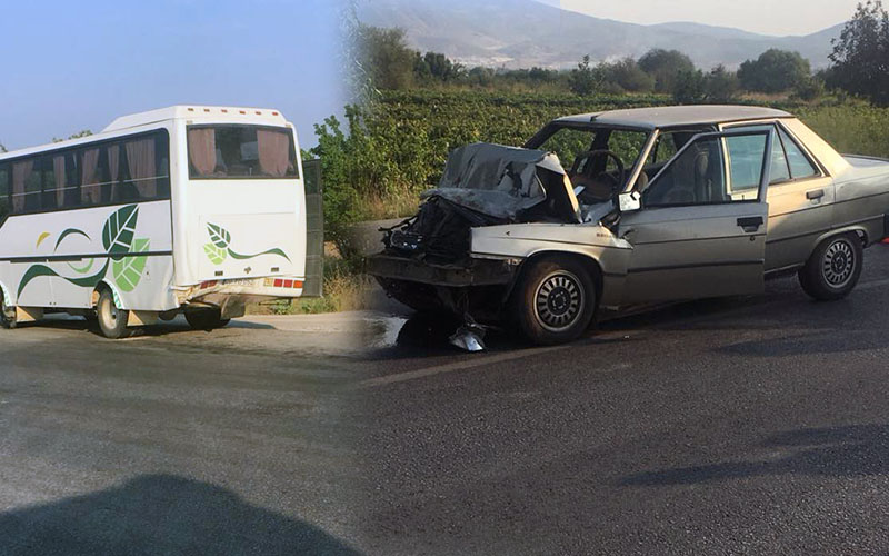 Kaklık’ta korkutan kaza