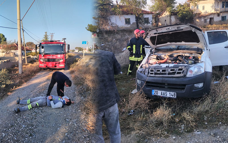 Lastiği patlayan pikap devrildi: 1 ölü, 3 yaralı