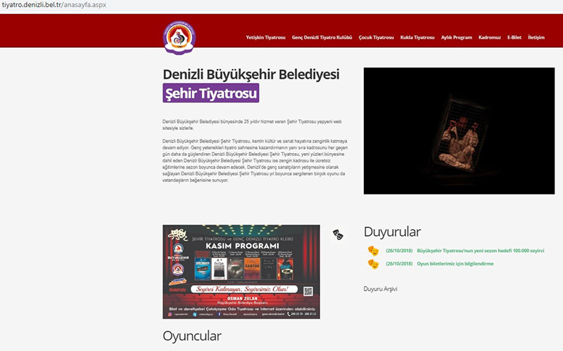 Büyükşehir Tiyatrosu’na internet üzerinden rezervasyon