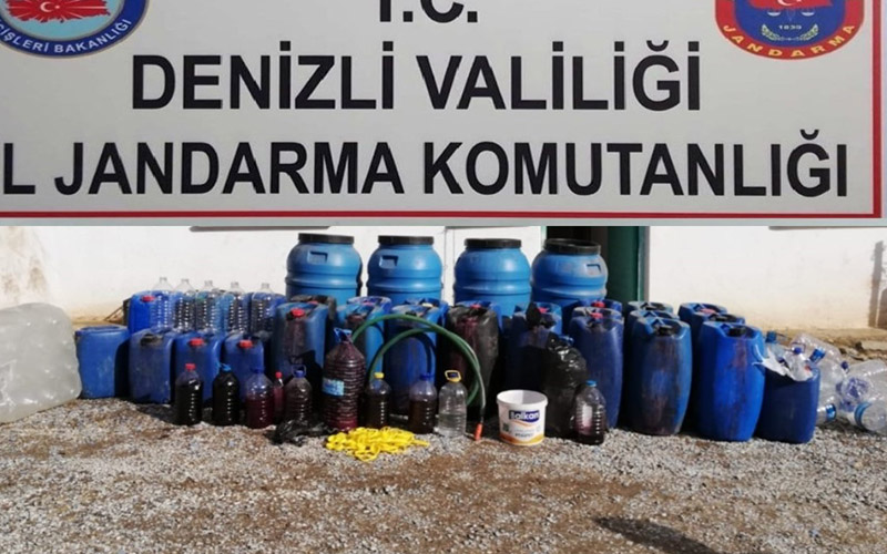 Jandarma operasyonunda 1.100 litre kaçak şarap ele geçirildi