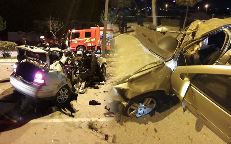 Otomobil devrildi: 2 ölü, 1 yaralı