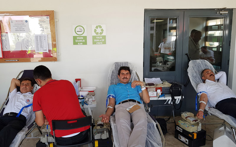 Denizli Büyükşehir Ulaşım A.Ş. personelinden kan bağışı