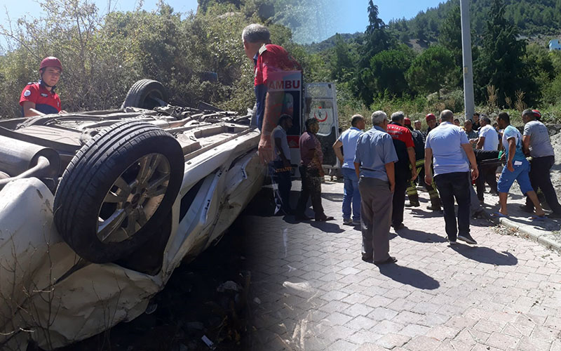 Aracını uçuruma süren kişi, hastanede öldü