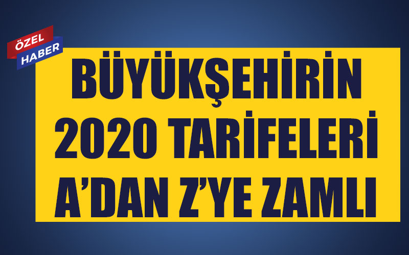 Denizli Büyükşehirin tarifeleri A’dan Z’ye zamlandı