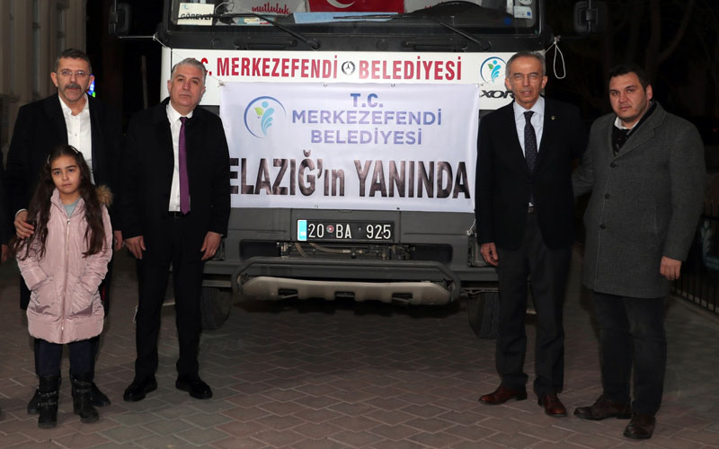 Merkezefendi Belediyesinin Elazığ’a yardım kamyonu yola çıktı