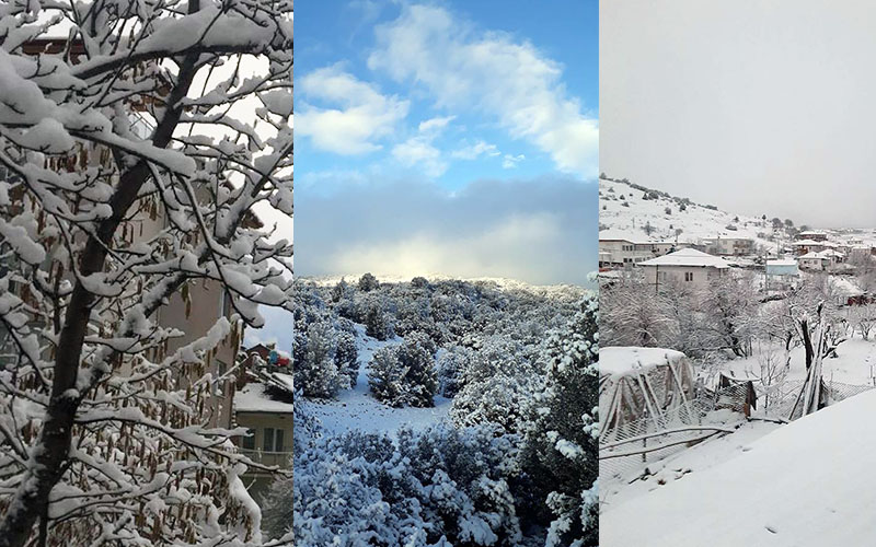 Karla ortaya çıkan kartpostallık görüntüler