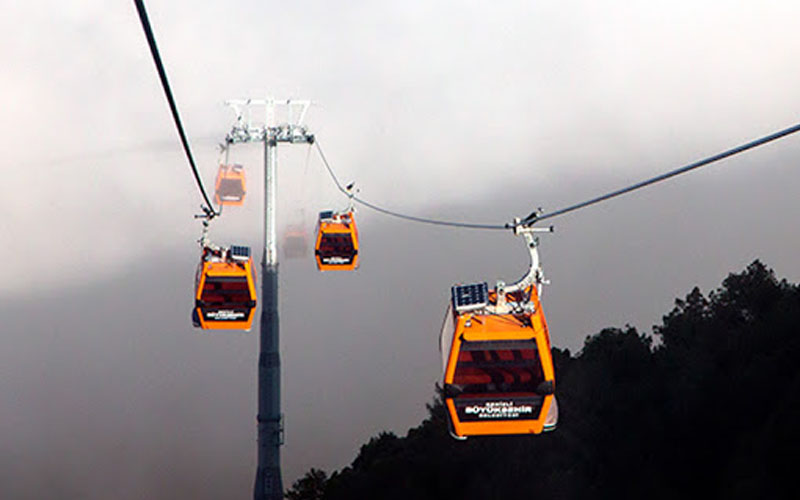 Teleferik seferleri durduruldu