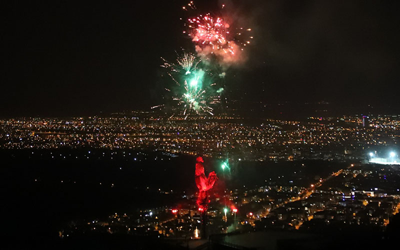 Pamukkale Belediyesinin 23 nisan kutlamaları finalinde görsel şov
