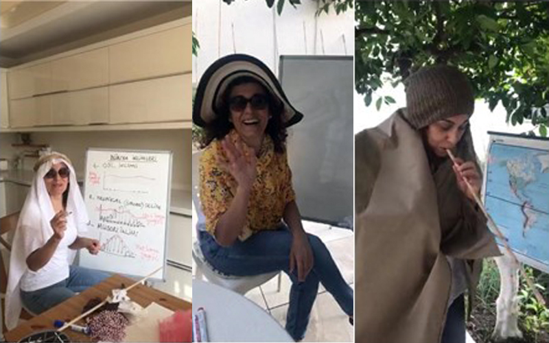 Fatma Öğretmen, ders konseptiyle öğrencilerin fenomeni oldu