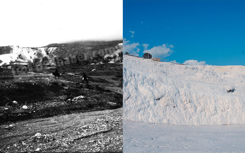 Pamukkale 100 yılda böyle değişti