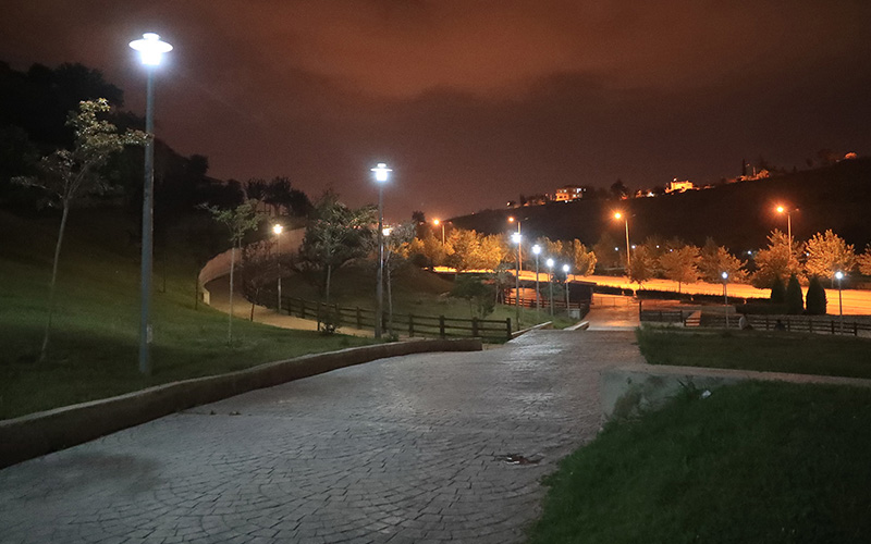 Akvadi Parkı’nda ışıklandırma çalışması yapıldı