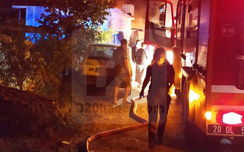 Çiftlikte çıkan yangın zor anlar yaşattı