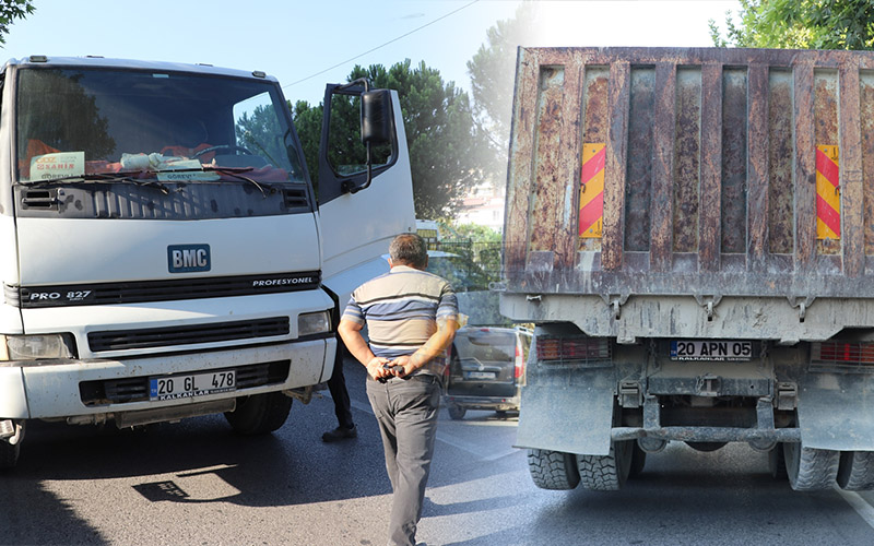 Sahte plakalı hafriyat kamyonu şoförüne 11 bin lira ceza
