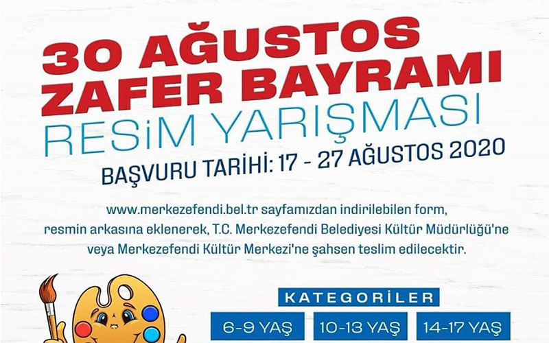 Merkezefendi Belediyesi’nden 30 Ağustos’a özel resim yarışması