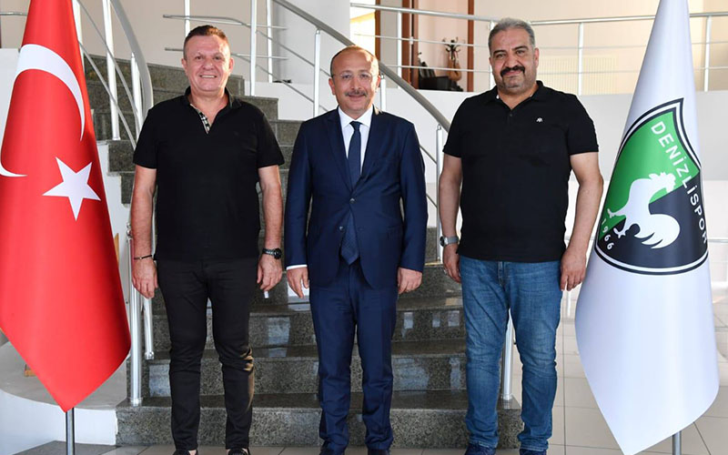 Vali Atik ve kardeş kulüp başkanından Denizlispor’a ziyaret