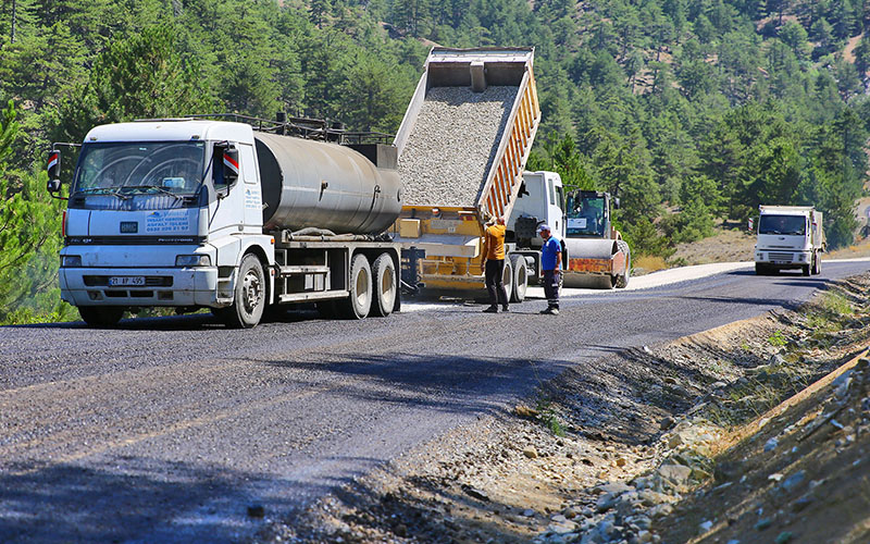 Yeşilyuva-Söğüt yolu asfalt çalışması tamamlanıyor