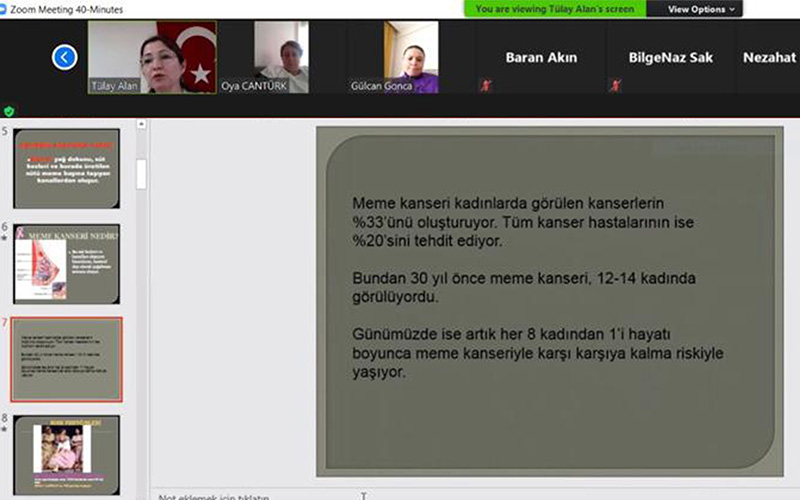 Büyükşehirden Kadınlara erken tanıyla ilgili online eğitim