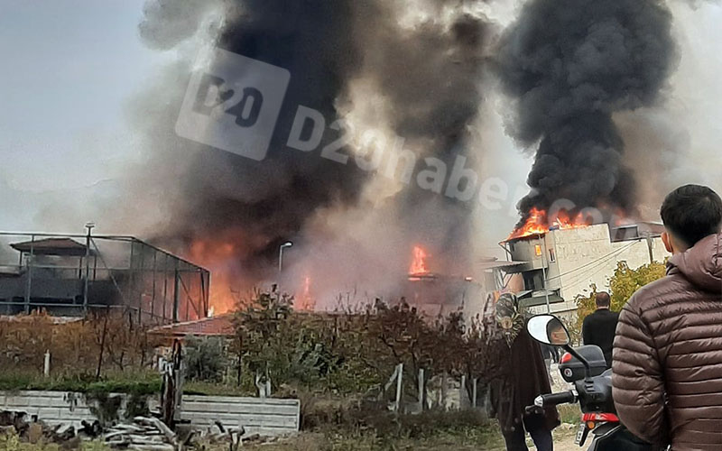 Binada patlama sesinin ardından yangın çıktı