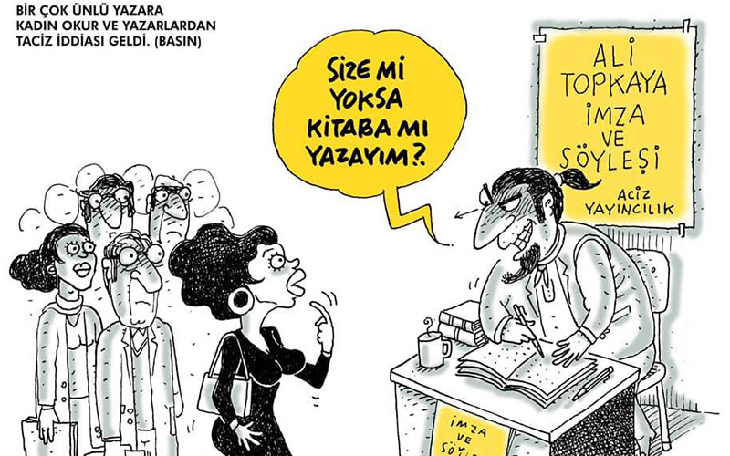 Mehmet Selçuk’dan “taciz” ironili karikatür