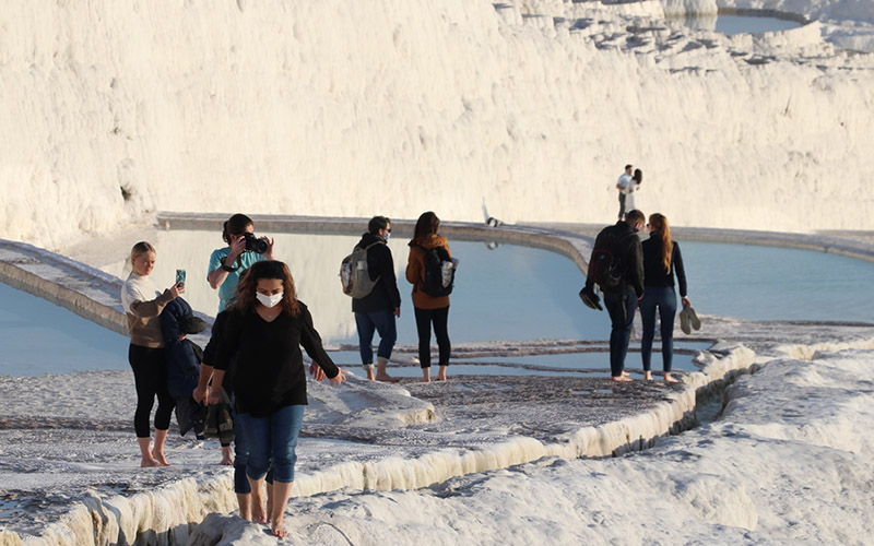 Pamukkale 2020’de 625 bin turisti ağırladı