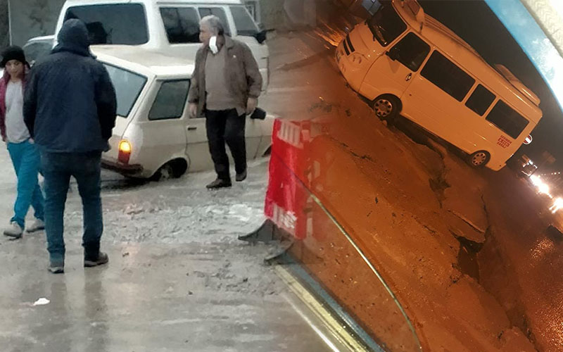 Yağmur yağdı, yollar sürücüler için tuzağa dönüştü
