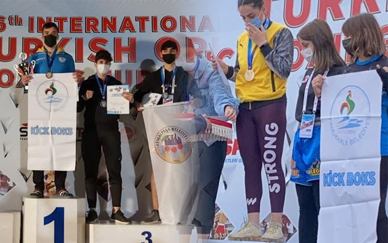 Pamukkale Belediyesporlu kick boksçular, 1 altın ve 2 bronz madalya kazandı