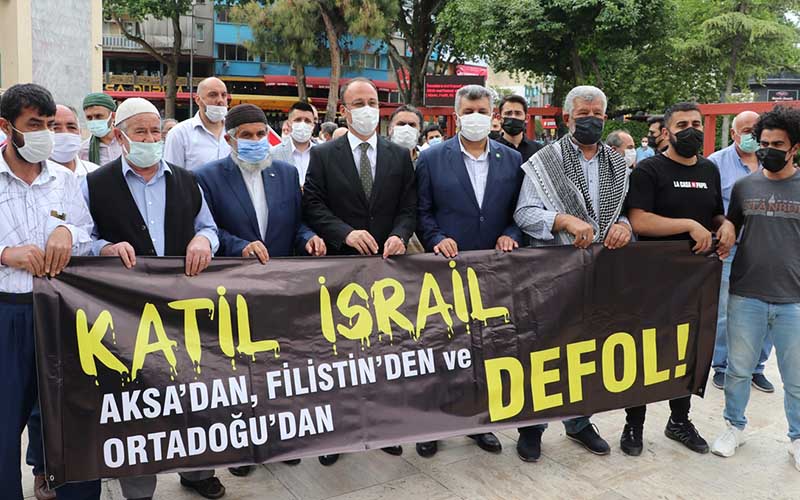 İsrail’in Filistinlilere yönelik saldırıları protesto edildi