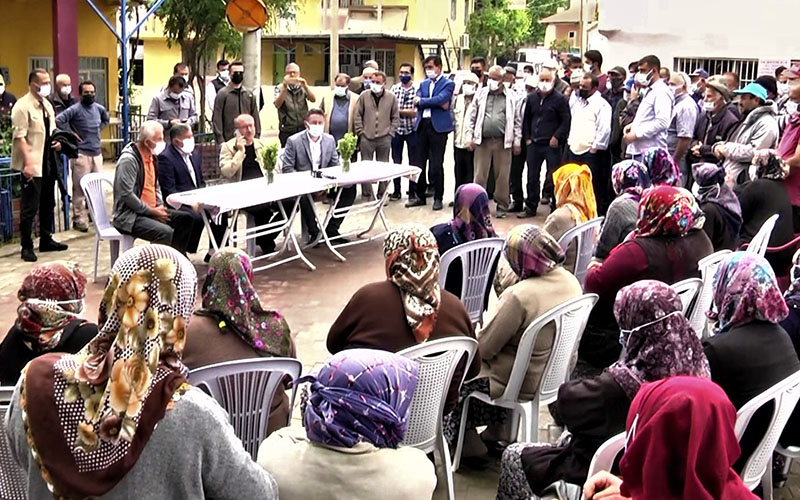 Güzelpınar’da iş makinalarının çalışması durduruldu