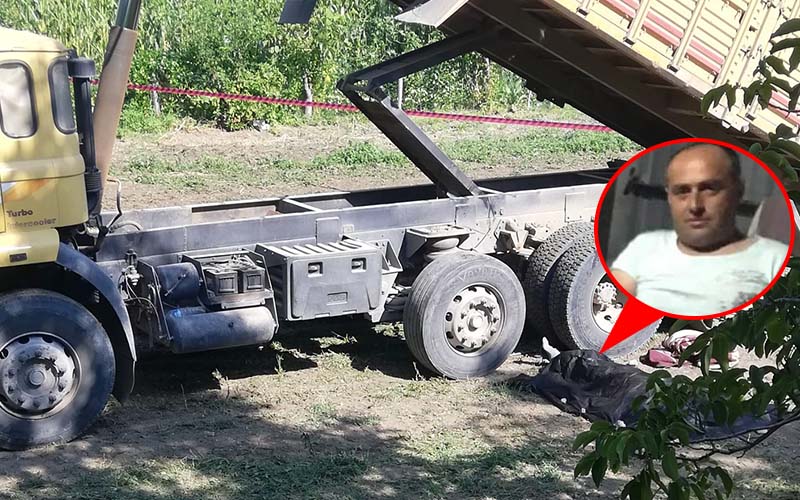 Damperli kasanın altında kalan sürücü öldü