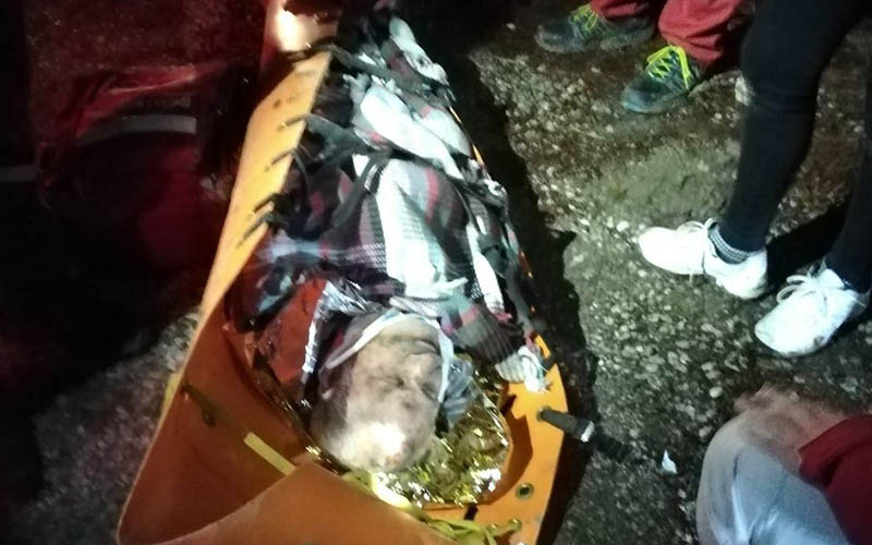Kayıp adam dağda bitkin halde bulundu