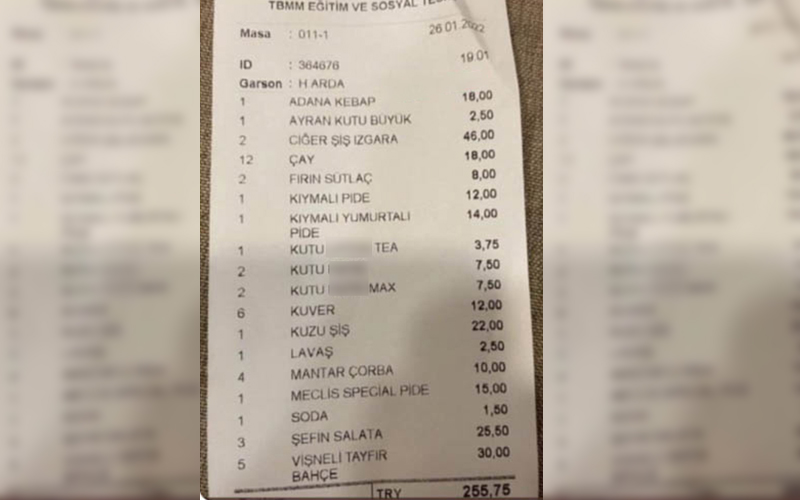 İşte gündem olan meclis lokantasının adisyon fiyatları ile Denizli’deki fiyatlar