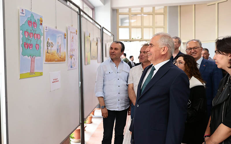 Denizli Büyükşehir Belediyesi Uluslararası Karikatür Yarışması’nın sergisi açıldı